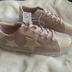 The Children's Place Pink Glitter Star Sneakers